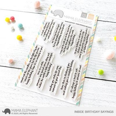 Mama Elephant Clear Stamps - Inside Birthday Messages